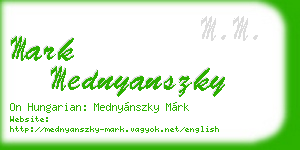 mark mednyanszky business card